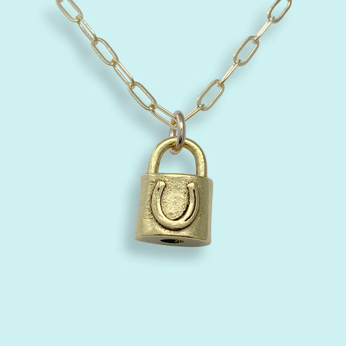 LOVE LOCK NECKLACE-GOLD