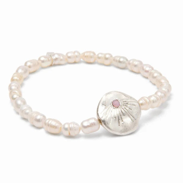 PEARL AFFIRMATION BRACELET-SILVER