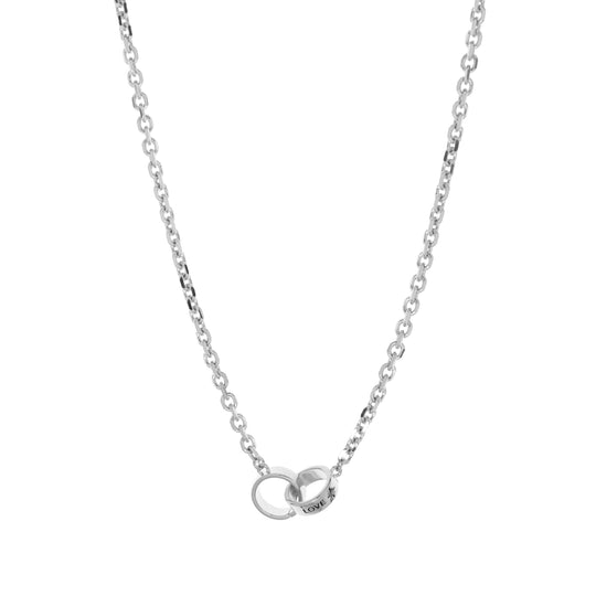 INTERLOCKED LOVE NECKLACE-SILVER - Kingfisher Road - Online Boutique