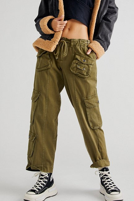 TAHITI CARGO PANT-DRIED HERB - Kingfisher Road - Online Boutique