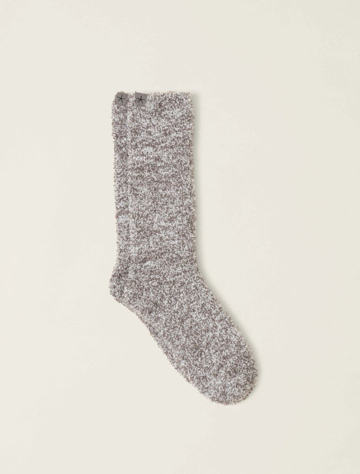 COZYCHIC HEATHERED SOCKS-CHARCOAL WHITE