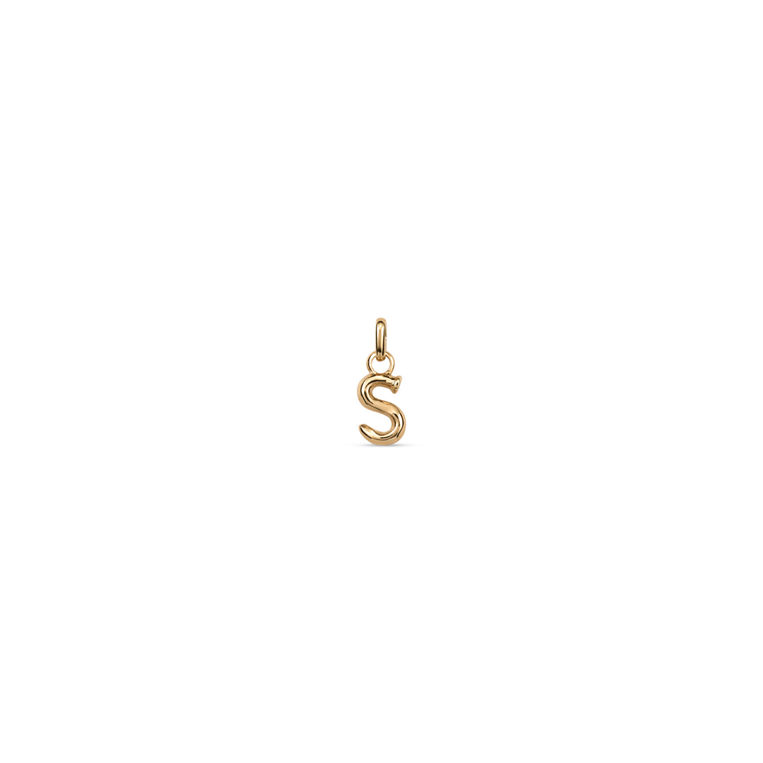 TINY "S" INITIAL CHARM-GOLD - Kingfisher Road - Online Boutique