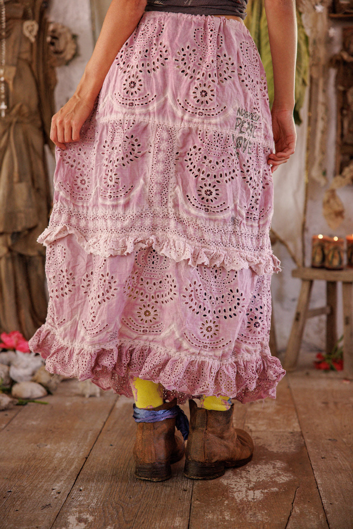 EYELET PISSARRO SKIRT-LYCHEE BLOSSOM - Kingfisher Road - Online Boutique