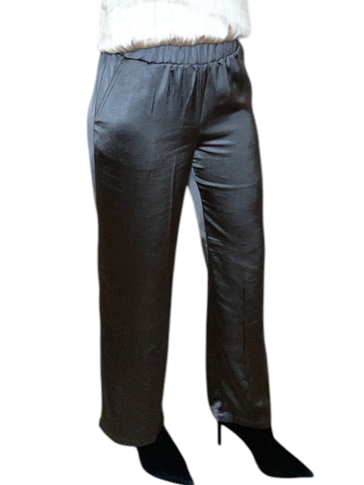 WIDE LEG PANT-GUNMETAL