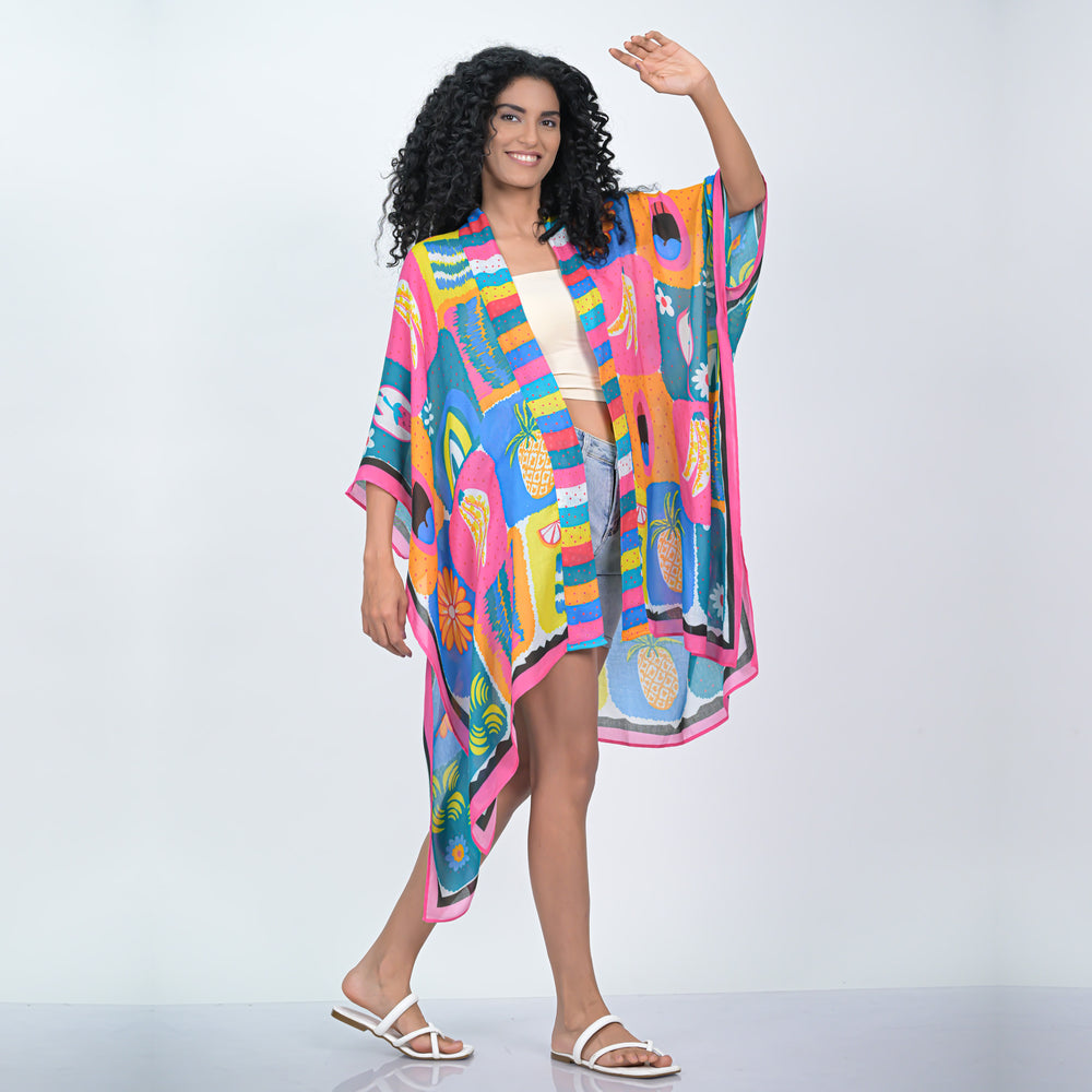 BE THE EXCEPTION KIMONO-PINK BLUE - Kingfisher Road - Online Boutique