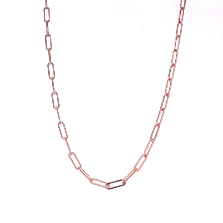 18" PAPERCLIP CHAIN-14ct R/G - Kingfisher Road - Online Boutique