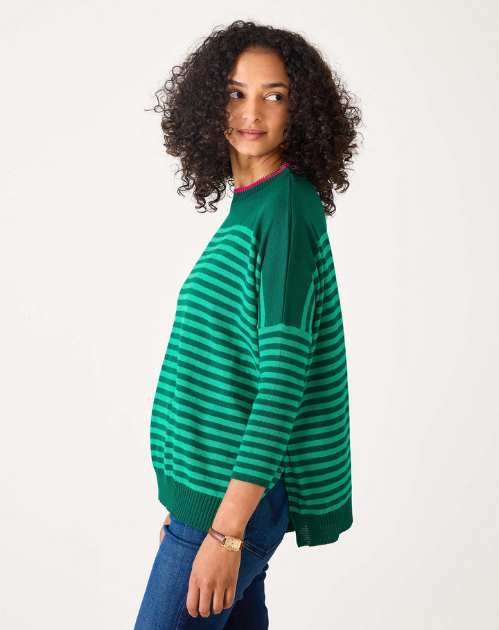 CATALINA MODERN CREW SWEATER-SPRUCE/EMERALD - Kingfisher Road - Online Boutique
