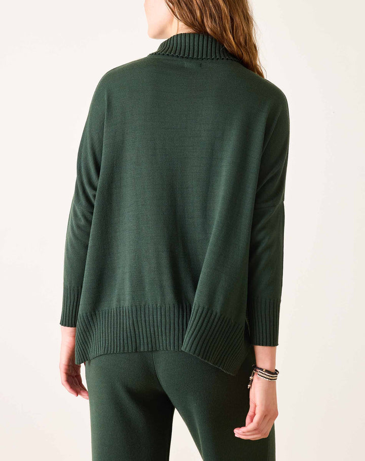 CATALINA TURTLENECK SWEATER-DEEP EMERALD - Kingfisher Road - Online Boutique