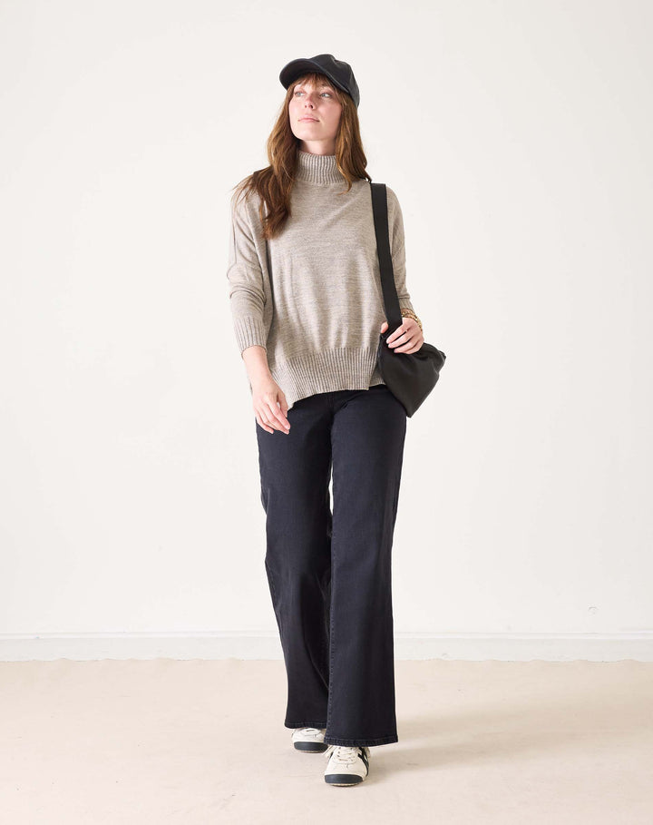 CATALINA TURTLENECK SWEATER-DRIFTWOOD - Kingfisher Road - Online Boutique