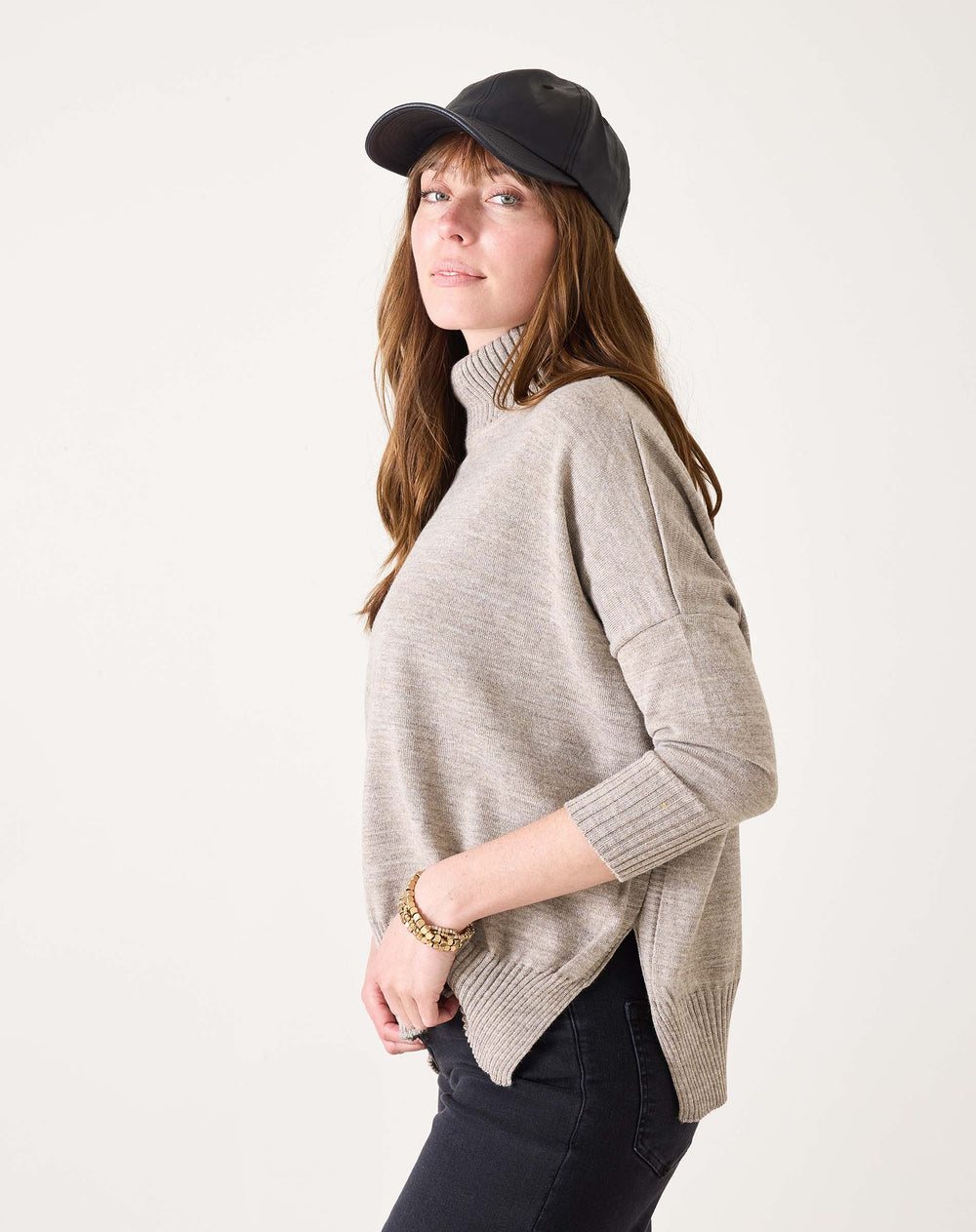 CATALINA TURTLENECK SWEATER-DRIFTWOOD - Kingfisher Road - Online Boutique