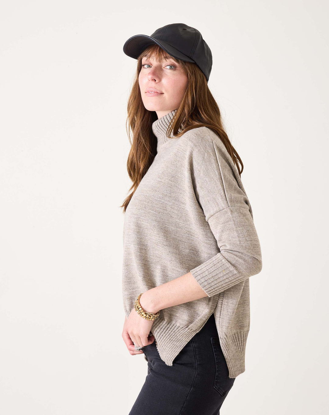 CATALINA TURTLENECK SWEATER-DRIFTWOOD - Kingfisher Road - Online Boutique