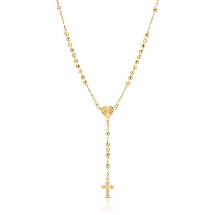 DEVOTION HEART ROSARY-GOLD