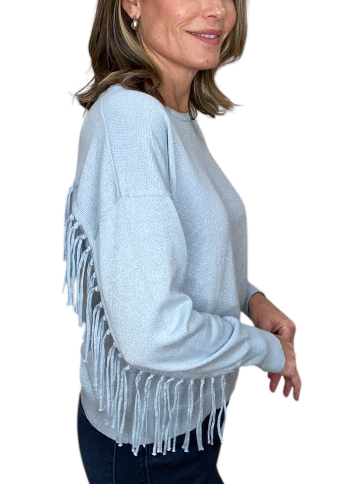 FRINGE SWEATSHIRT-ICE