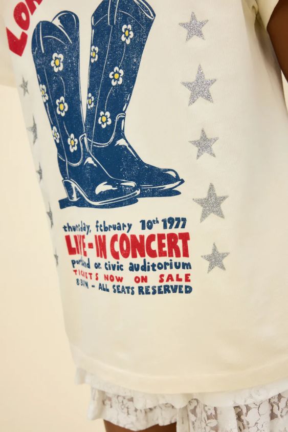 LORETTA LYNN IN CONCERT TOUR TEE-STONE VINTAGE - Kingfisher Road - Online Boutique