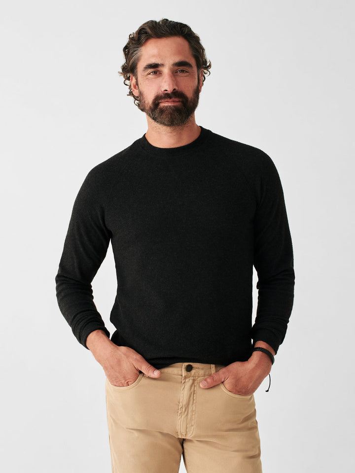 LEGEND CREW SWEATER-HEATHERED BLACK TWILL - Kingfisher Road - Online Boutique