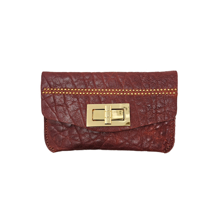 HAILEY WALLET-BORDEAUX/GOLD