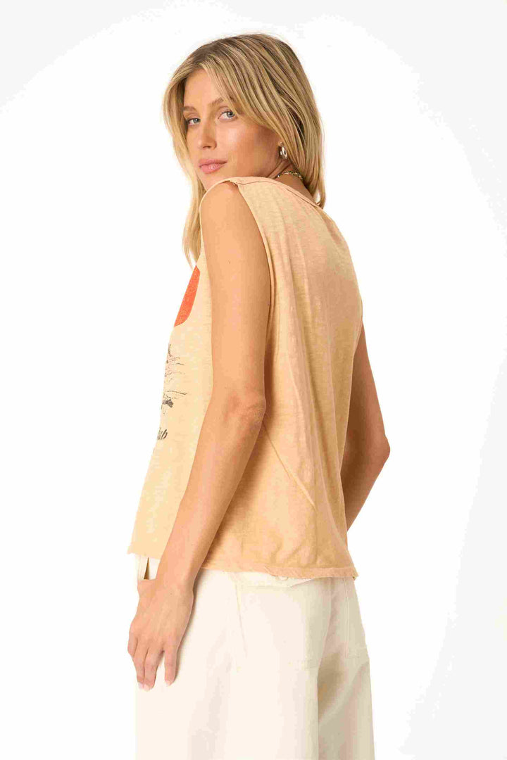 MOTO CLUB RAW TANK-PANNA COTTA - Kingfisher Road - Online Boutique