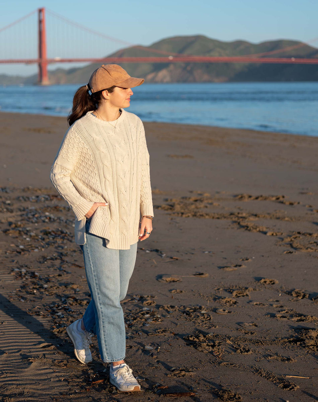 COTSWOLD CABLEKNIT SWEATER-SEA SALT - Kingfisher Road - Online Boutique