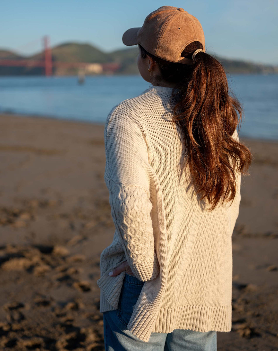 COTSWOLD CABLEKNIT SWEATER-SEA SALT - Kingfisher Road - Online Boutique