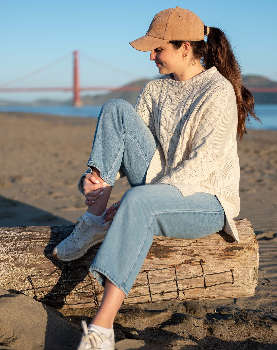 COTSWOLD CABLEKNIT SWEATER-SEA SALT - Kingfisher Road - Online Boutique