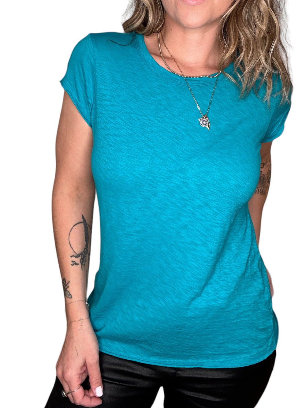 TRUDY CREW NECK TOP - TIDAL - Kingfisher Road - Online Boutique