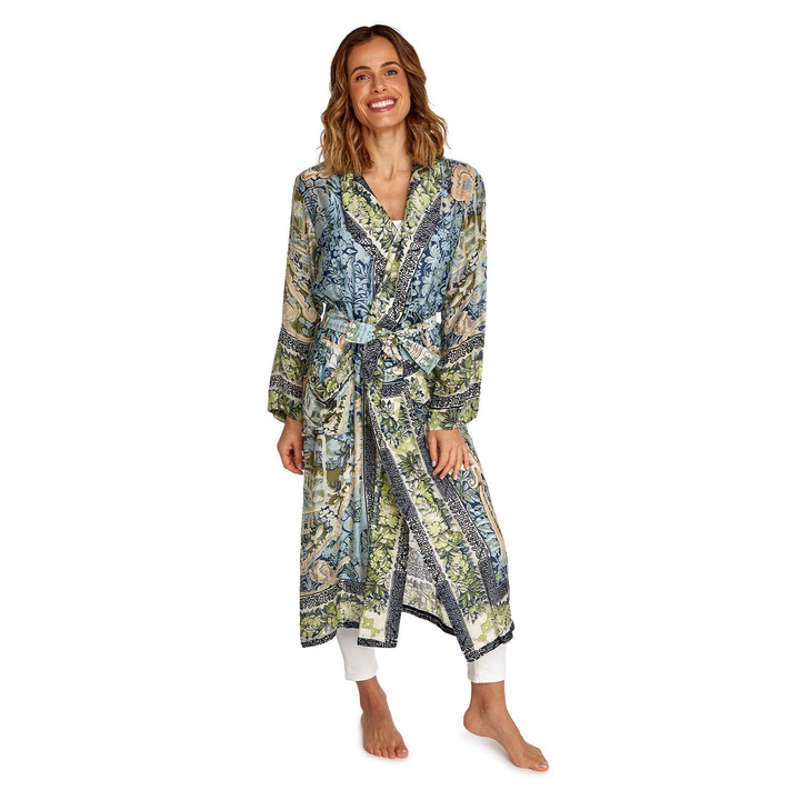 TAPESTRY SEA PRINT KIMONO ROBE - Kingfisher Road - Online Boutique