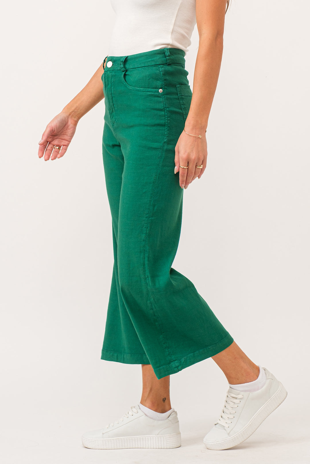 AUDREY HI-RISE CROPPED-GALAPEGOS GREEN - Kingfisher Road - Online Boutique