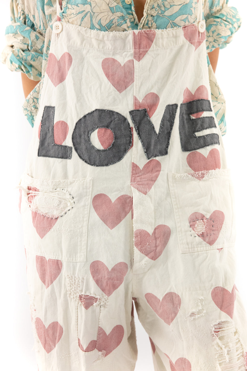 LOVE APPLIQUE COSMO OVERALLS - Kingfisher Road - Online Boutique