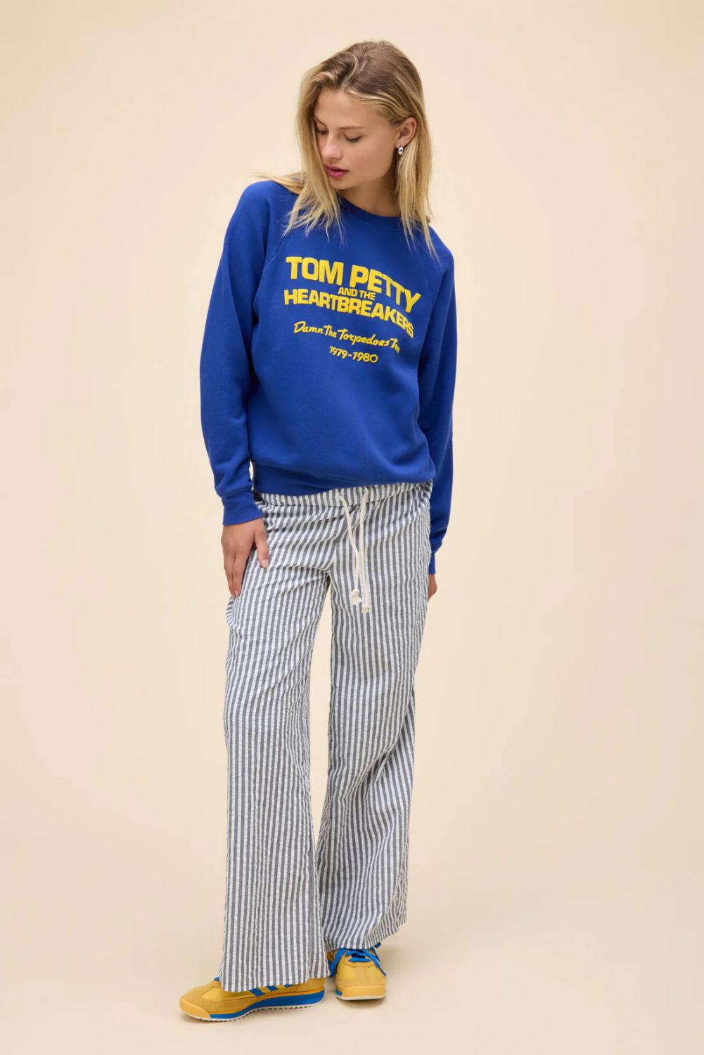 TOM PETTY DAMN THE TORPEDOES VINTAGE SWEATSHIRT-BLUE QUARTZ - Kingfisher Road - Online Boutique