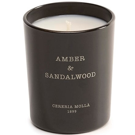 2.6oz AMBER & SANDAL WOOD BLACK CANDLE - Kingfisher Road - Online Boutique