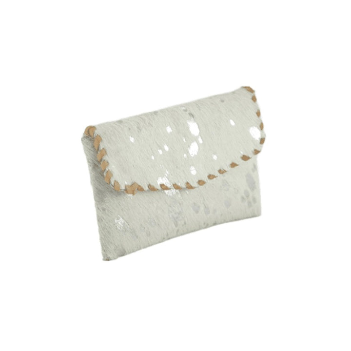 JOISE CARD/COIN POUCH-WHITE SILVER