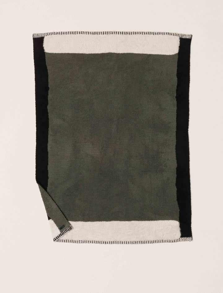 COZYCHIC COLOR BLOCK THROW-KHAKI GREEN