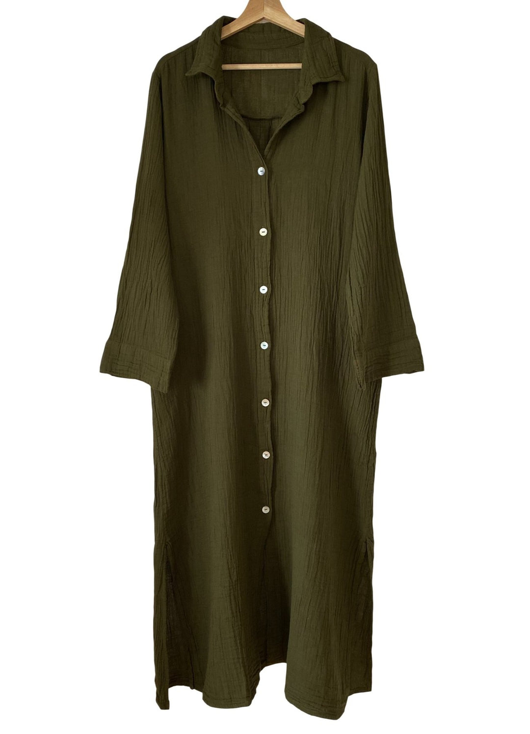 OLIVE SHELL SHIRT DRESS - Kingfisher Road - Online Boutique