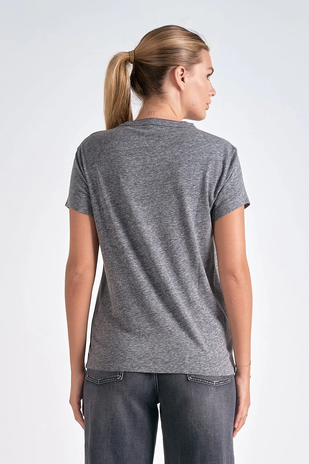 AMOUR CREW NECK TEE-GREY