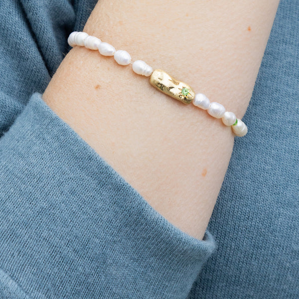 PEARL AFFIRMATION BRACELET-GOLD