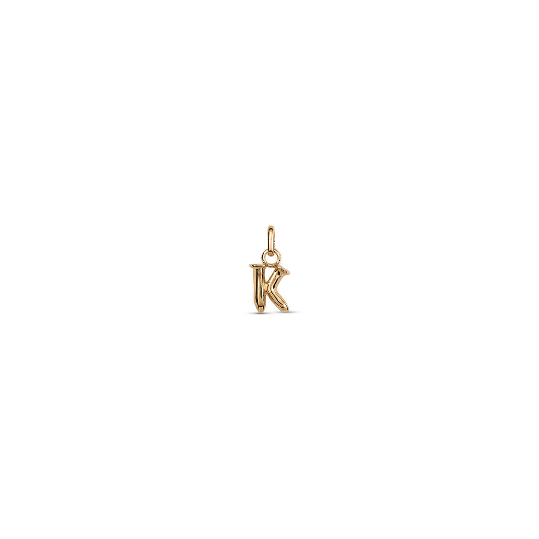 TINY "K" INITIAL CHARM-GOLD - Kingfisher Road - Online Boutique