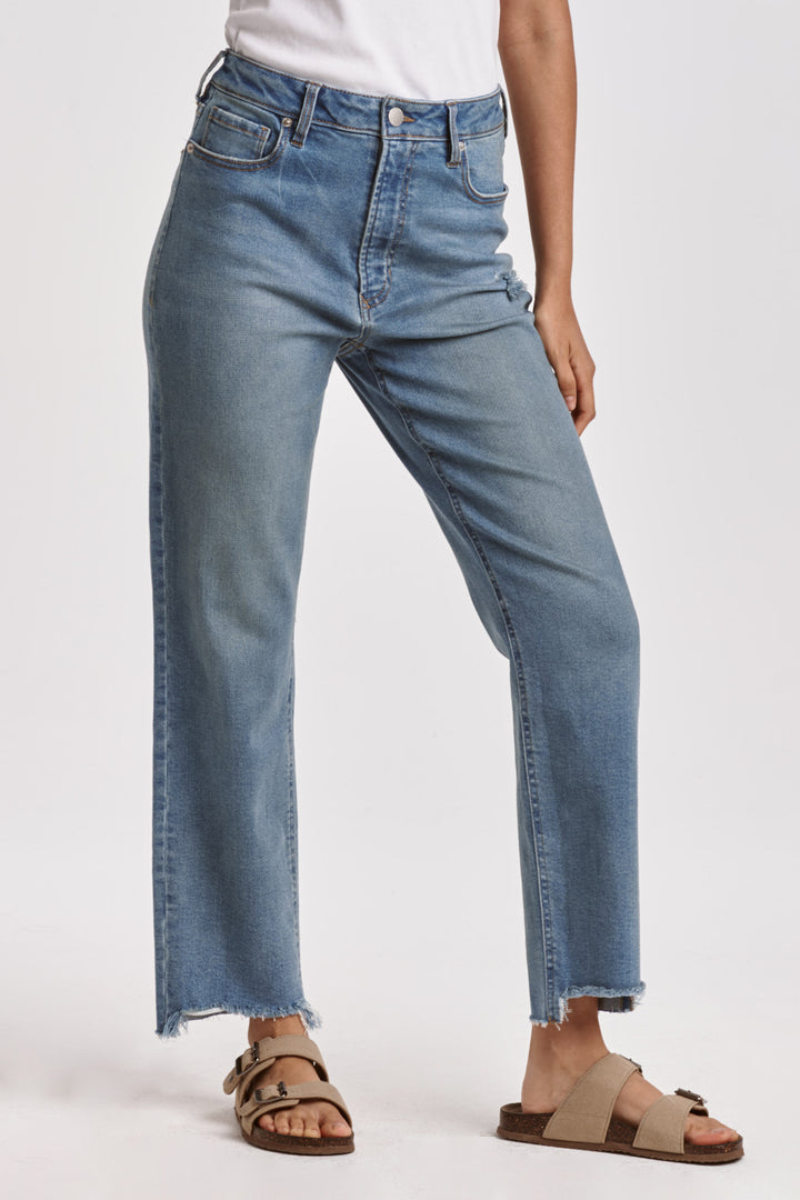 JODI MID RISE CLEAN HEM DENIM-FOLLY BEACH - Kingfisher Road - Online Boutique