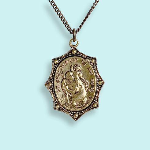 SAINT CHRISTOPHER NECKLACE-GOLD