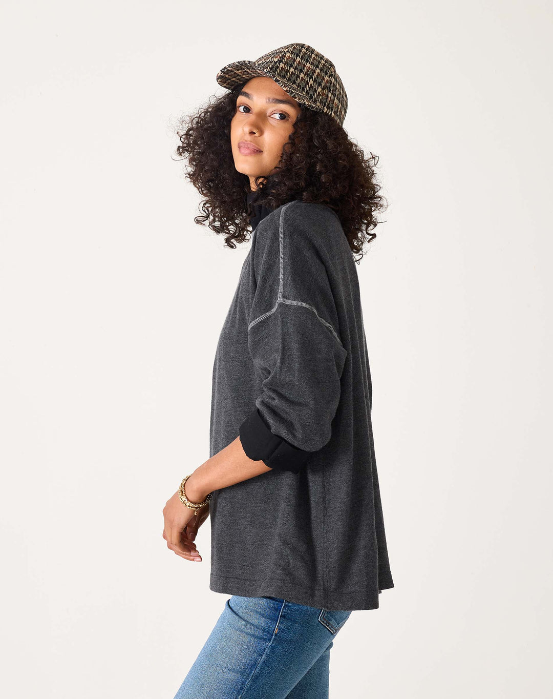 DEL MAR SWEATER-CHARCOAL - Kingfisher Road - Online Boutique