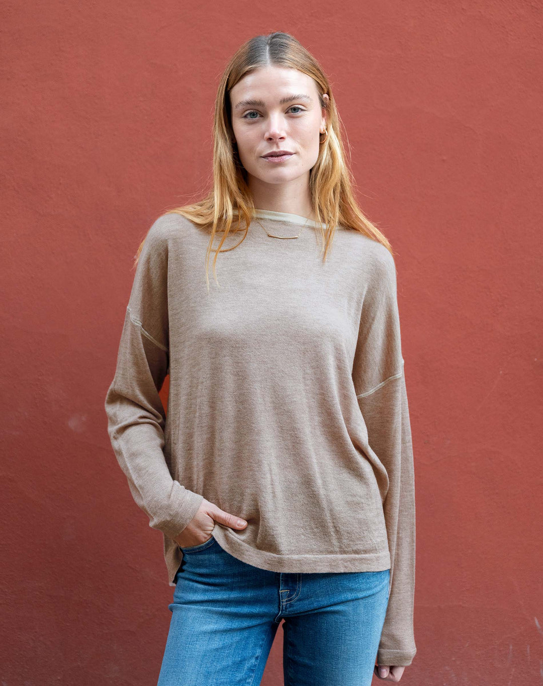 DEL MAR SWEATER-FAWN - Kingfisher Road - Online Boutique