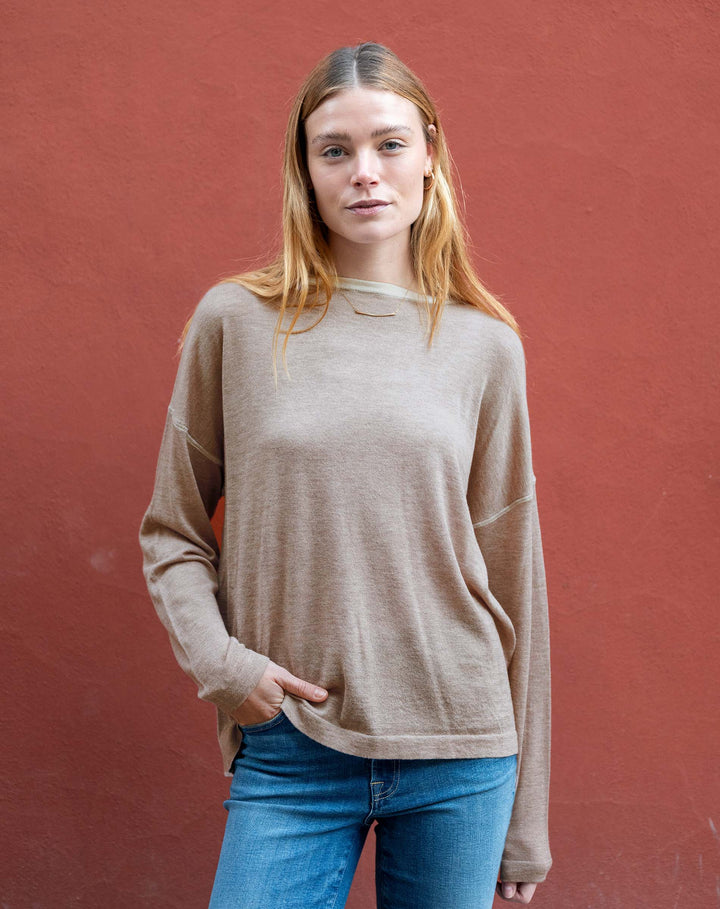 DEL MAR SWEATER-FAWN - Kingfisher Road - Online Boutique