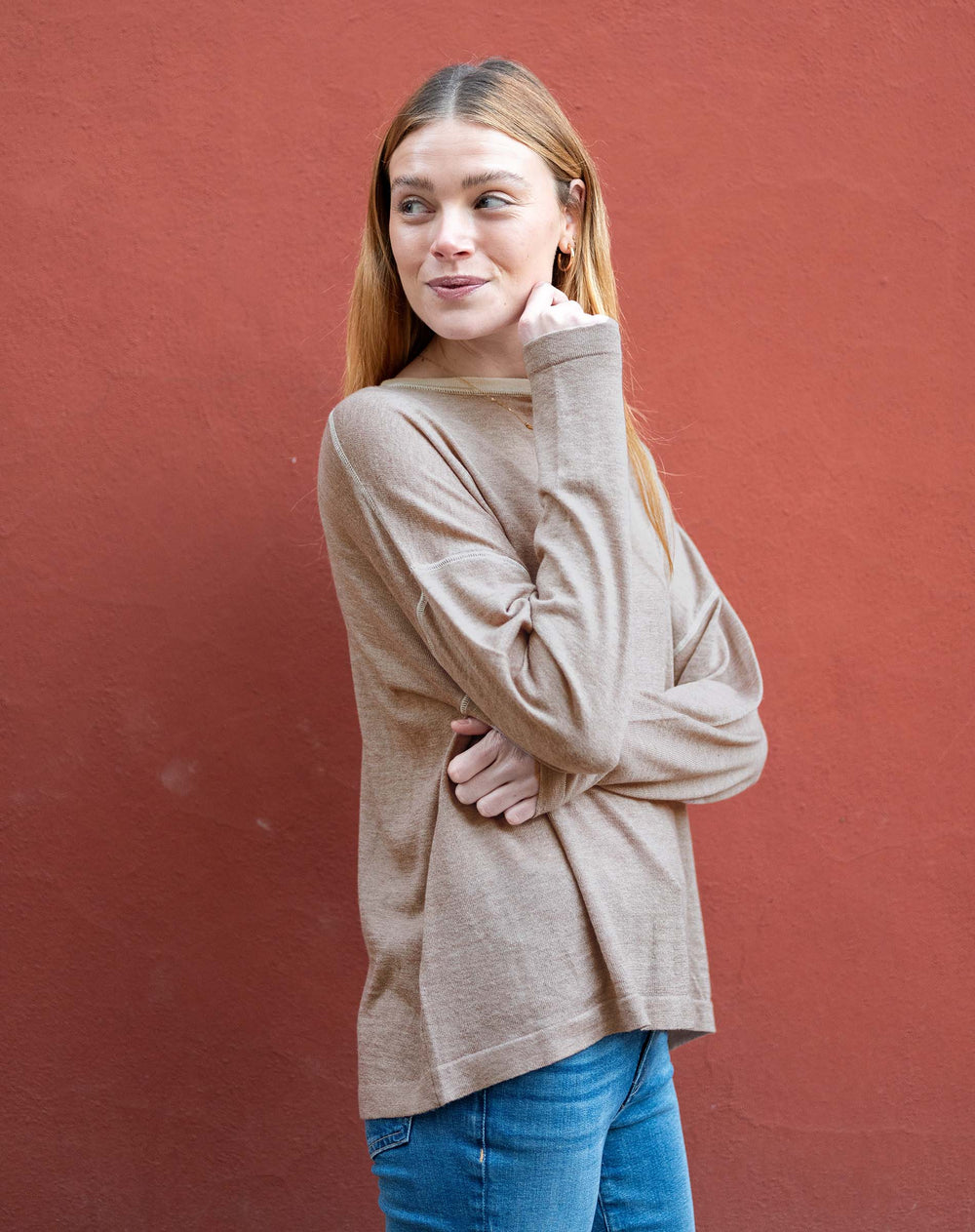 DEL MAR SWEATER-FAWN - Kingfisher Road - Online Boutique