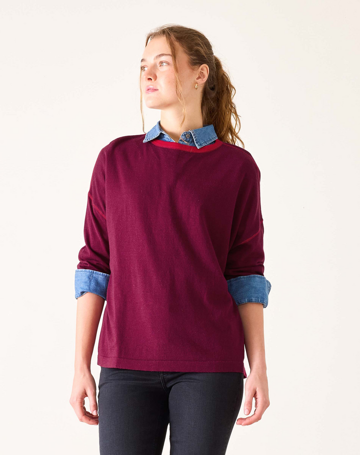DEL MAR SWEATER-SANGRIA - Kingfisher Road - Online Boutique