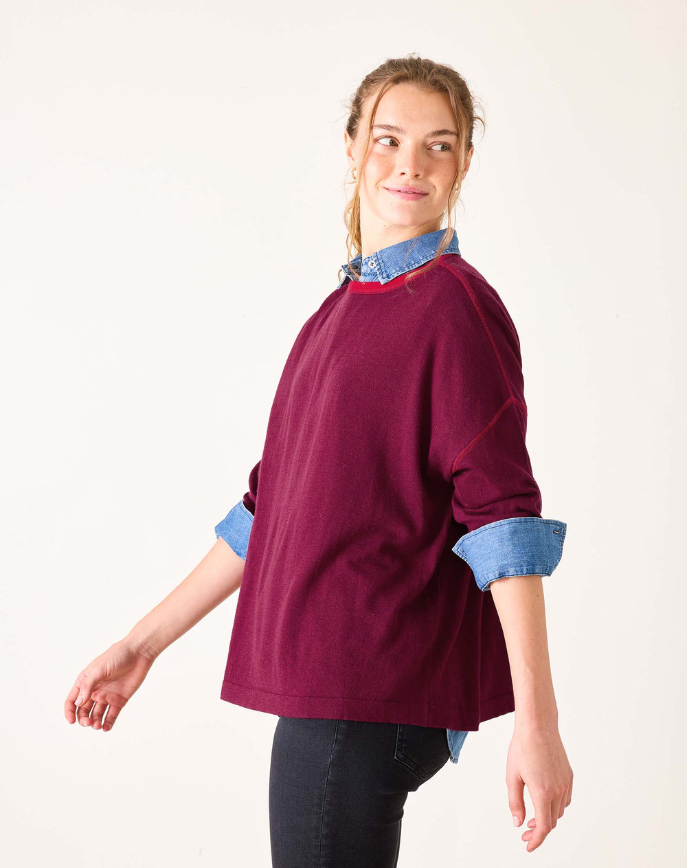 DEL MAR SWEATER-SANGRIA - Kingfisher Road - Online Boutique