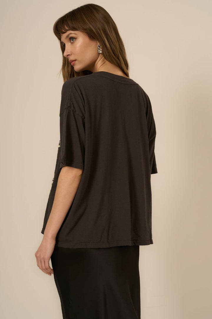 ESPRESSO MARTINI FOIL PERFECT BF TEE-VINTAGE BLACK - Kingfisher Road - Online Boutique