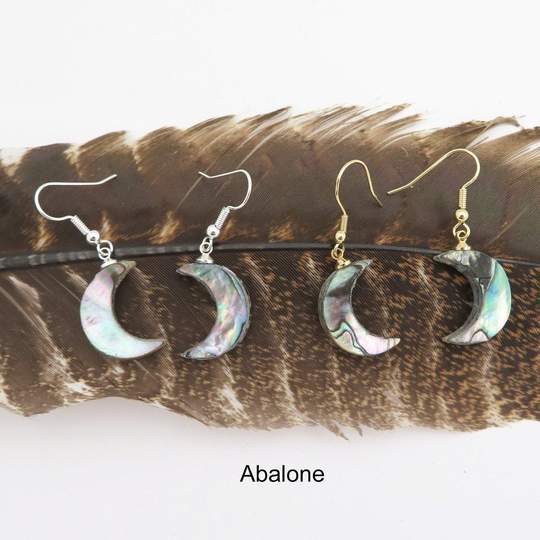 ABALONE MOON EARRINGS - Kingfisher Road - Online Boutique