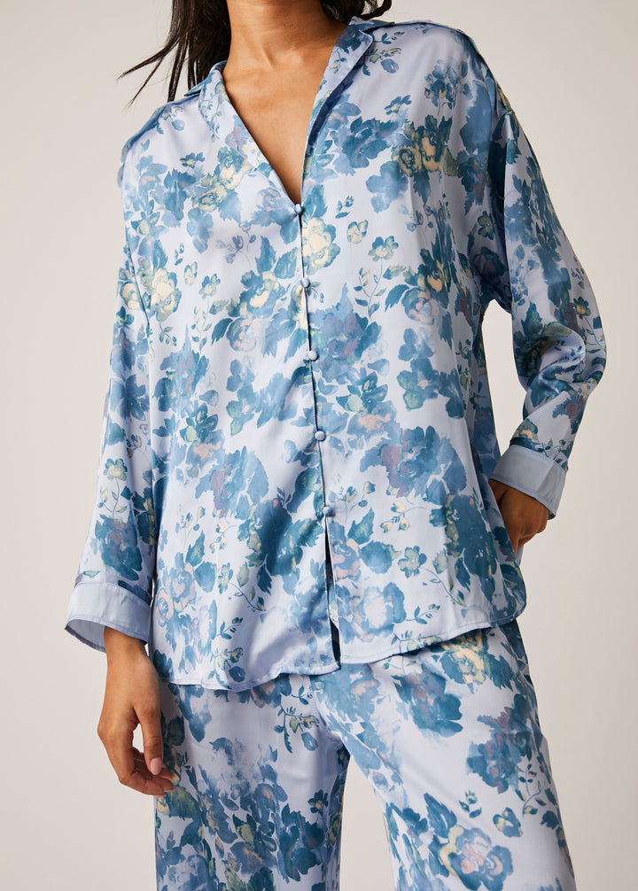 DREAMY DAYS PAJAMA SET-LIGHT BLUE - Kingfisher Road - Online Boutique