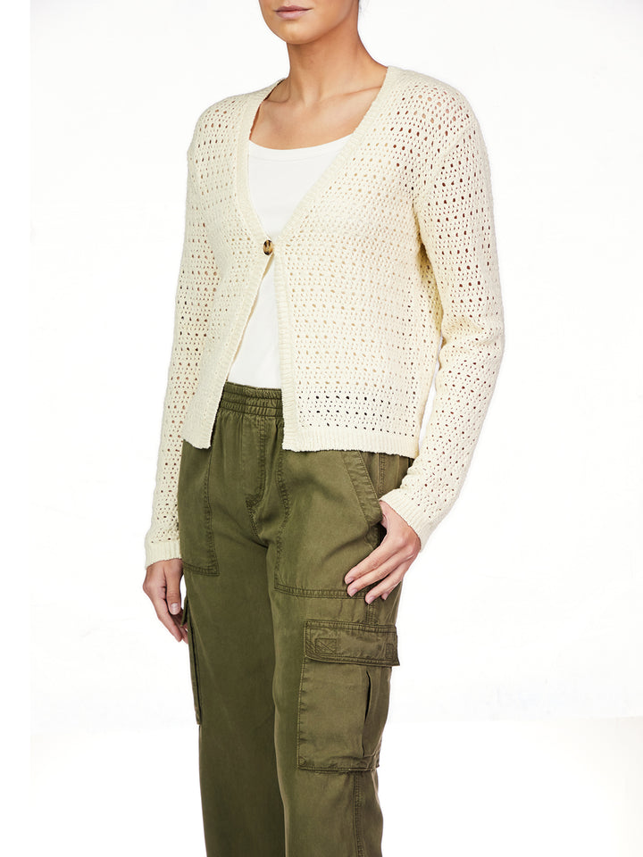 OPEN KNIT CARDI-BIRCH - Kingfisher Road - Online Boutique