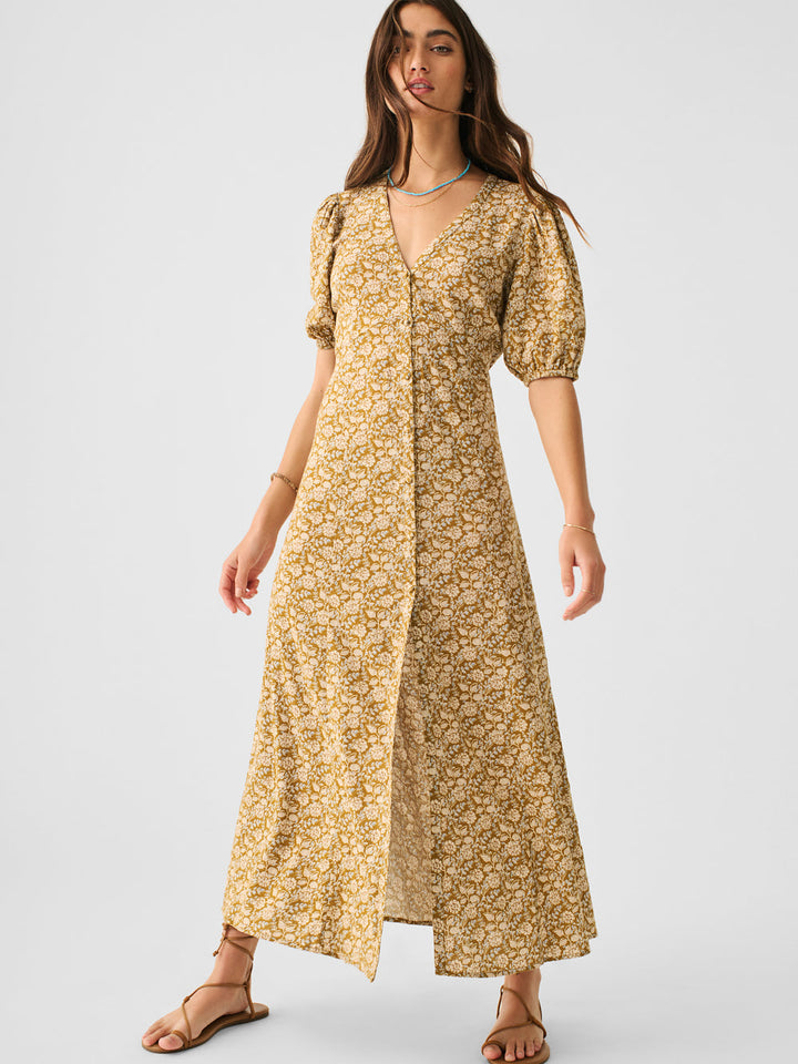 HAVANA DRESS-GOLDEN THEODORA FLORAL - Kingfisher Road - Online Boutique