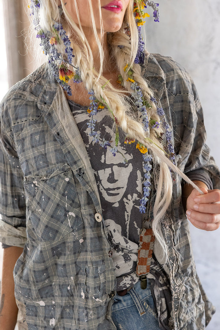 KELLY WESTERN SHIRT-FADED DENIM - Kingfisher Road - Online Boutique